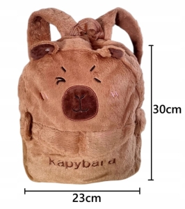 Pluszowy Plecak Kapibara Capibara Plecaczek Przedszkole Wycieczka Maskotka