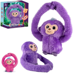 ZABAWKA INTERAKTYWNA PLUSZOWA MAŁPKA skacze fika POWTARZA SŁOWA GRA MUZYKĘ