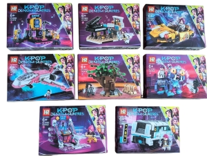 KLOCKI K-POP Demon Hunters Zestaw Opakowań klocków 8w1 Łowczynie Demonów