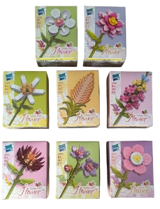 KWIATY Klocki konstrukcyjne 8 wzorów 1szt