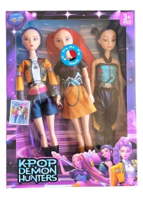 KPOP ŁOWCY DEMONÓW ZESTAW 3 FIGUREK RUMI ZOEY MIRA K-POP DEMON HUNTERS