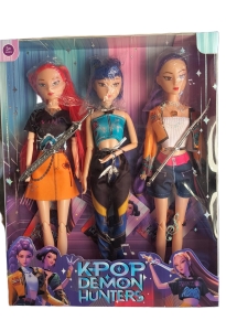 KPOP ŁOWCY DEMONÓW ZESTAW 3 FIGUREK RUMI ZOEY MIRA K-POP DEMON HUNTERS