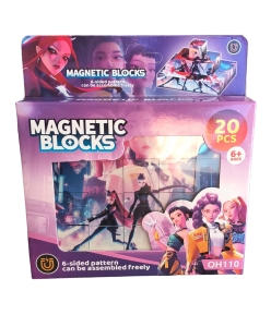 Klocki Magnetyczne K-POP Demon Hunters 20 Elementów 6 obrazków