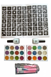 Zestaw do robienia tatuaży brokatowych Szablony Brokat