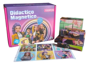 KLOCKI Magnetyczne 100el 6 Obrazków Huntrix K-POP Demon Hunters Puzzle