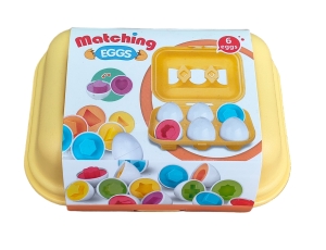 Układanka sorter jajka kolory Wzory 6 sztuk